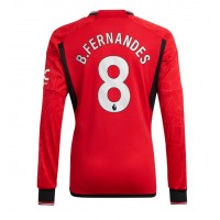 Manchester United Bruno Fernandes #8 Domáci futbalový dres 2023-24 Dlhy Rukáv